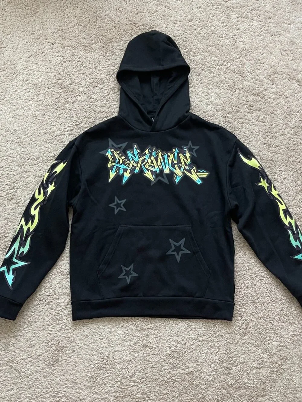 Puma LaMelo LaFrance Reflections Stars Graphic Hoodie Black Size Medium